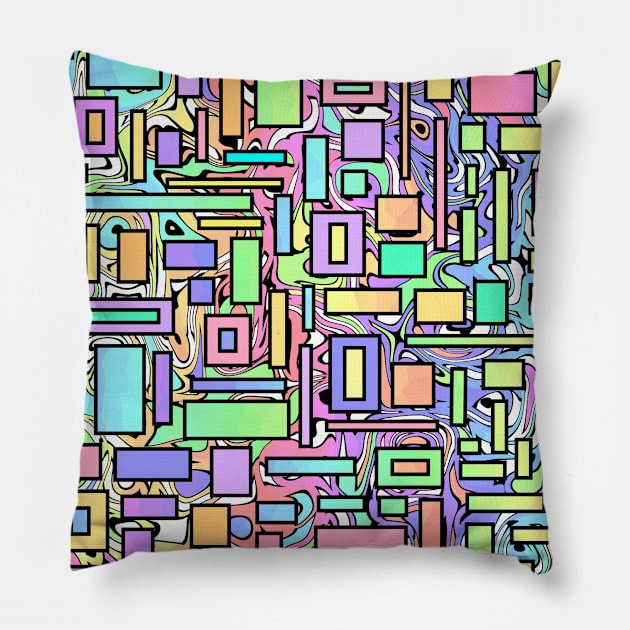 ABSTRACT Geometric Pillow by SartorisArt1