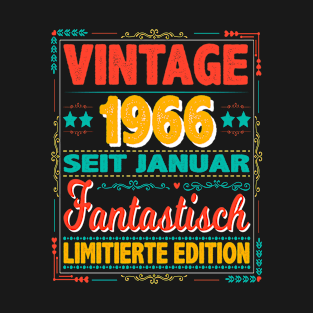 Januar 1966 Vintage Fantastisch 58 Jahren Mann Frau Geburtstag T-Shirt