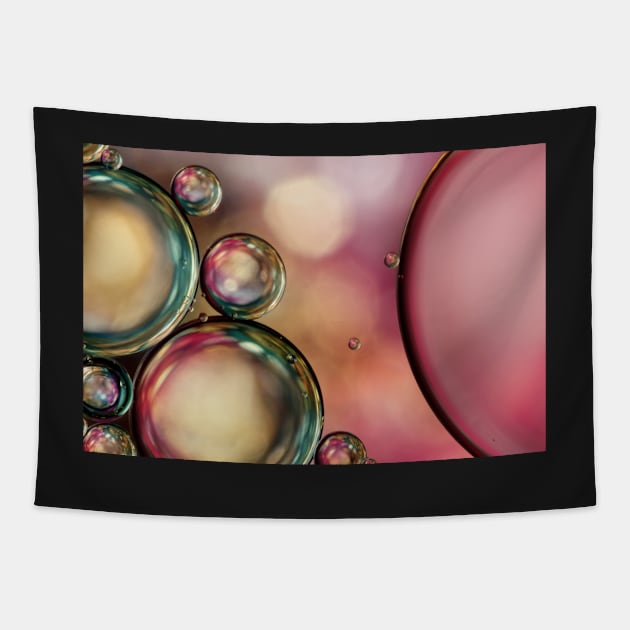 Bubble Abstract with Pink Sparkle Tapestry by SharonJ