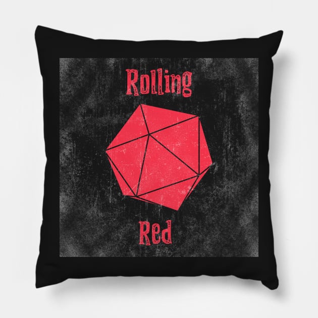 Rolling Red Dice Pillow by natural-20s