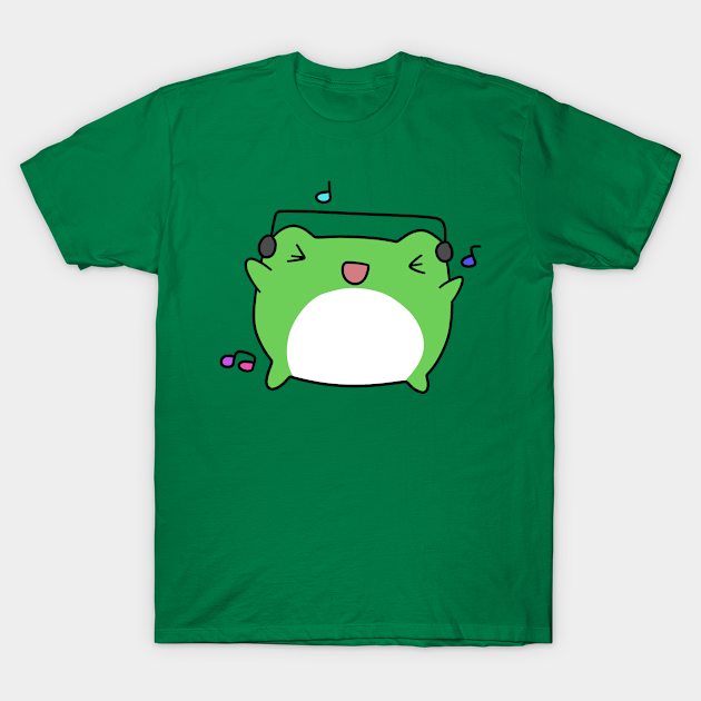 Dancing Headphones Frog - Frog - T-Shirt