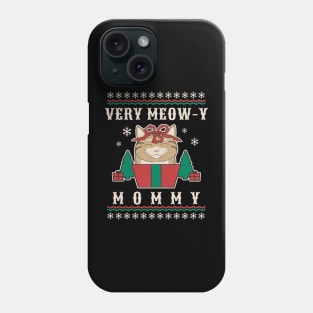 Very Meow-y Mommy Funny Christmas Cat Phone Case