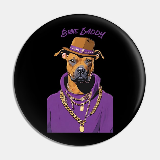 Bone Daddy With Hat (Purple) Pin by Long-N-Short-Shop