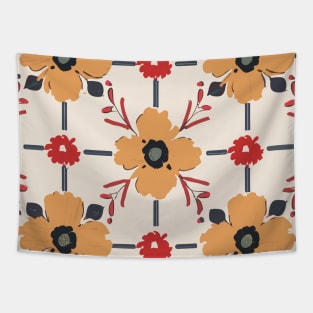 Floral design illustration Tapestry