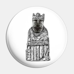 Oseberg Chess King: A Unique Twist on the Classic Lewis Chessmen Design Pin