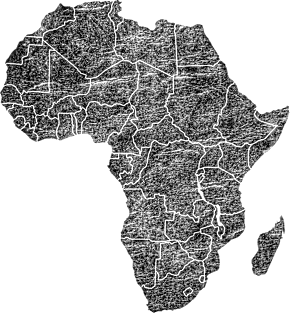Afrika - Black Halftone Magnet