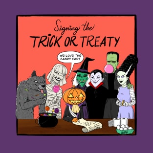 trick or treat halloween monsters T-Shirt