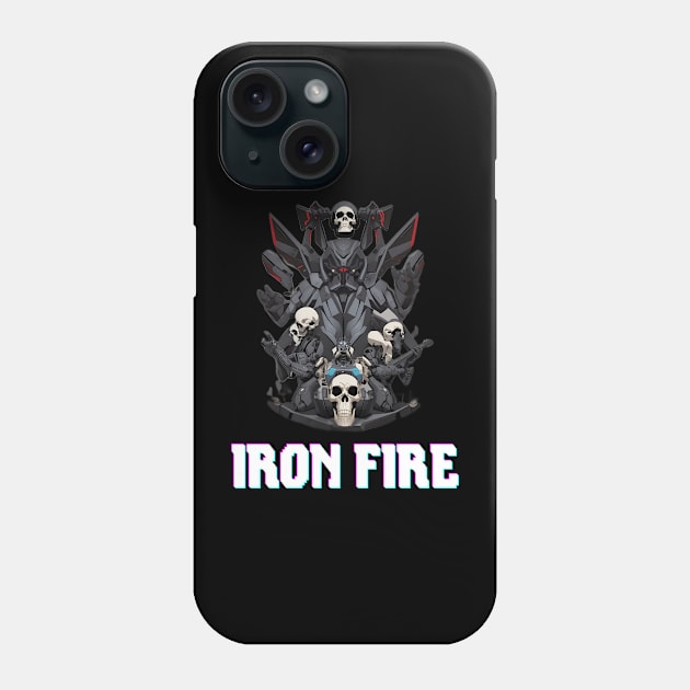 Iron Fire Phone Case by Maheswara.Momocats