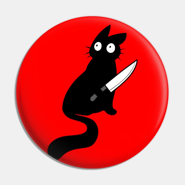 Vaguely threatening cat with a knife. Pin by TheMightyQ