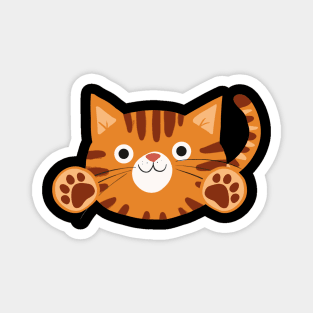 Cute Tiger Cat Hugging You Magnet