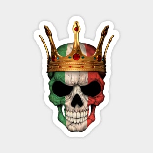 Italian Flag Skull with Crown Magnet