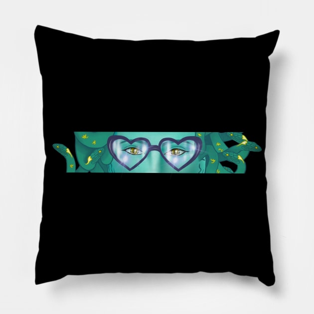 Medusa Gorgona Pillow by Inkoholic