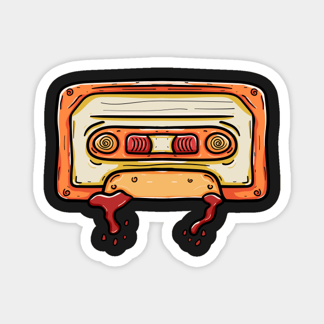 Orange old mixtape Magnet by Dzulhan