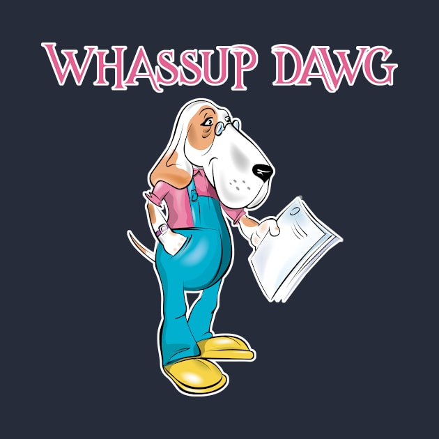 Basset hound funny t shirt Whassup dawg by Antzyzzz