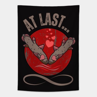 Fish in Love: At Last- Coelacanth Tapestry