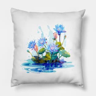 water flowers Pillow