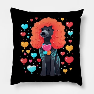 Poodle Valentine Day Pillow