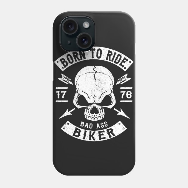 BIKER - BORN TO RIDE Phone Case by Tshirt Samurai