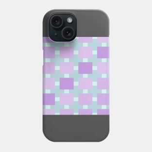 A mosaic in pastel green and purple colors Phone Case