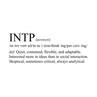 INTP Personality (Dictionary Style) Light T-Shirt