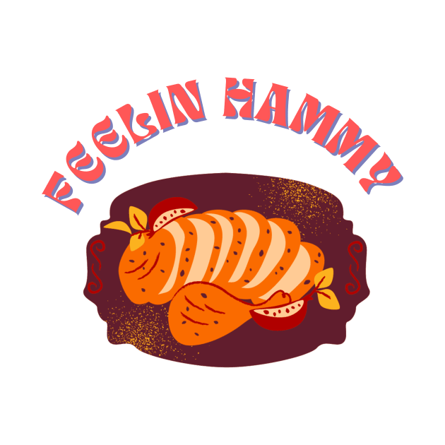 Felling hammy thanksgivings dinner by Grun illustration 