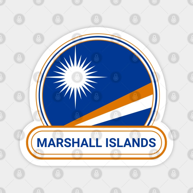 The Marshall Islands Country Badge - The Marshall Islands Flag Magnet by Yesteeyear