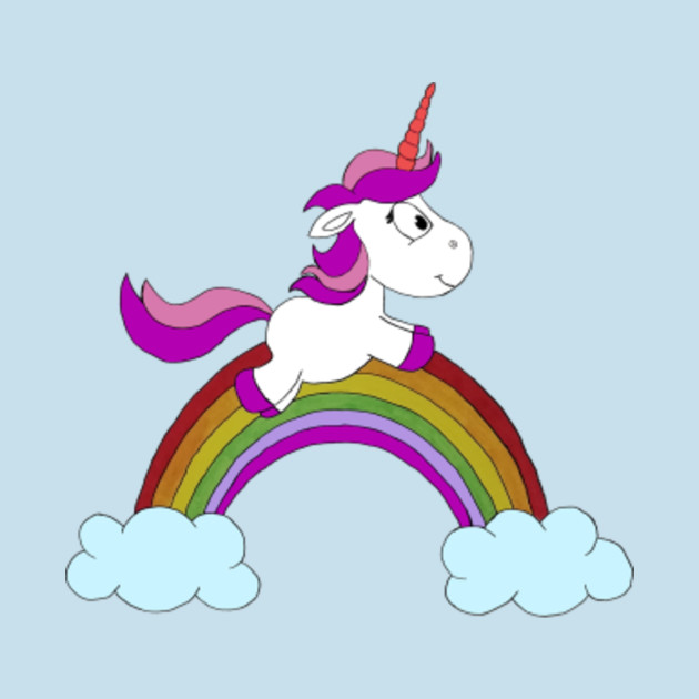 Discover Unicorn jump over rainbow - Unicorn Gift - T-Shirt