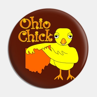 Ohio Chick Text Pin