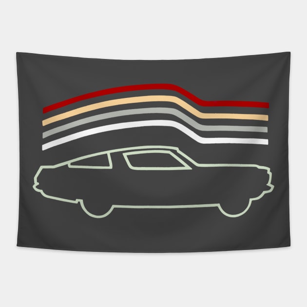 1965 Plymouth Barracuda silhouette Tapestry by Ginger Bobby