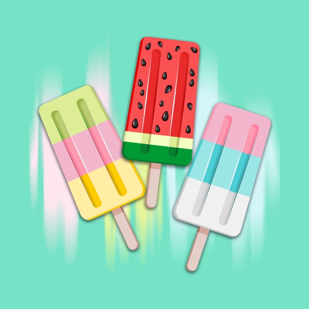 Popscicles Summer Pastel Colors by BluedarkArt