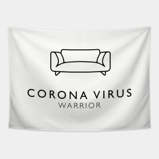 Corona Virus Warrior - Sofa Black Tapestry