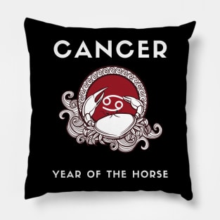 CANCER / Year of the HORSE Pillow