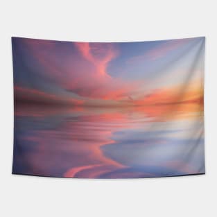 Dreamy sky reflection on ocean Tapestry