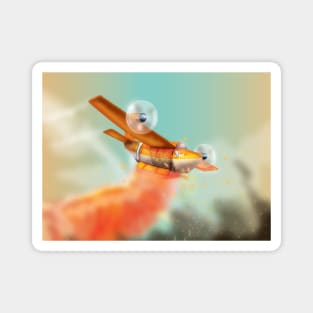 Fire Plane Magnet