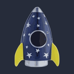 Space Rocket, Retro T-Shirt