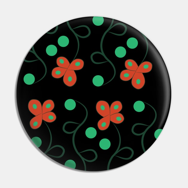 Floral design Pin by dddesign