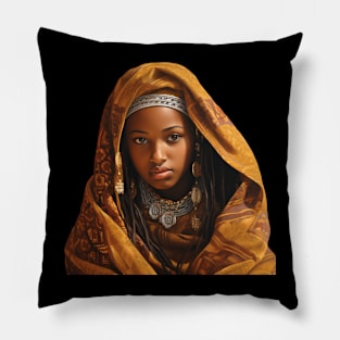 TRIBAL SOMALI GIRL Pillow