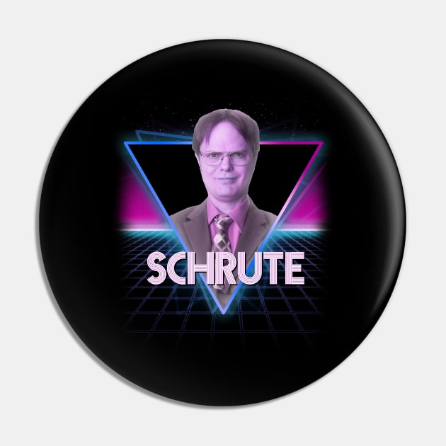 Dwight Schrute Retro 80's Triangle The Office US Pin by Bevatron