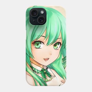 Green Hair Anime Girl Phone Case