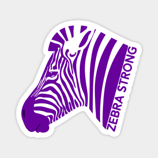 Ehlers Danlos Rare Disease Awareness Zebra Strong Purple Magnet