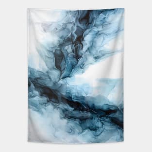 Blue Ice Water Phoenix Abstract Painting Tapestry