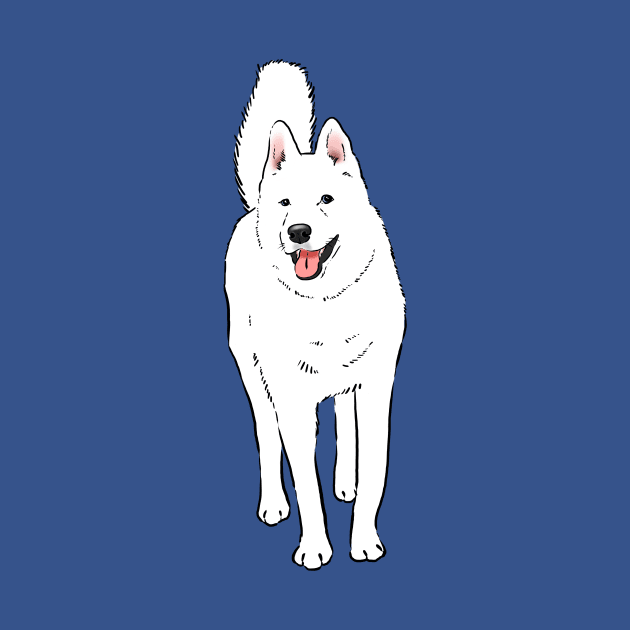 White Husky with Blue Eyes by sockdogs