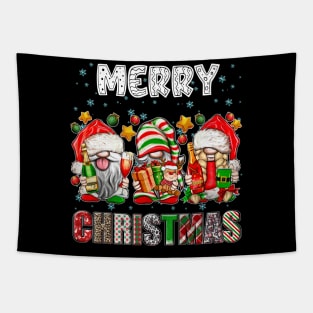 Merry Christmas Gnome Family Funny Xmas Tree Women Men Kids Tapestry