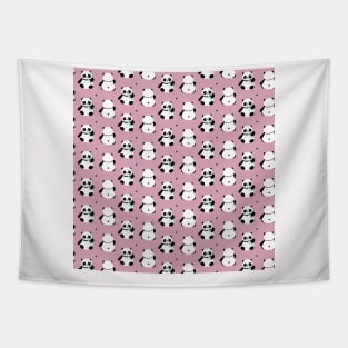 Panda Girl Neck Gator Funny Pandas Tapestry