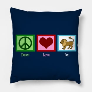 Peace Love Leo Pillow