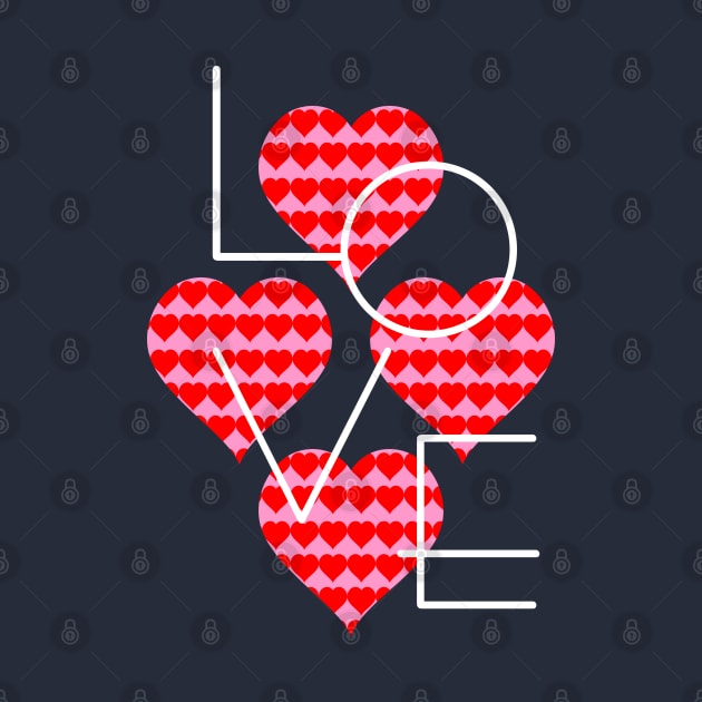 Heart Shape Red Color Love Typo by nileshkikuchise