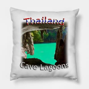 Thailand Cave Lagoon - hidden lagoons Pillow