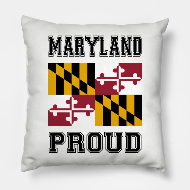 Maryland Proud Pillow by RockettGraph1cs