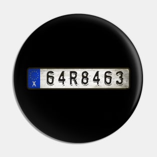 Garbage Car license plates Pin