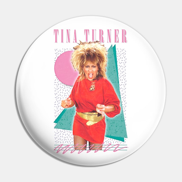Tina Turner /// 80s Style Retro Fan Art Design Pin by DankFutura